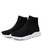 Black flyknit plain slip on sock like fit shoe sneaker 18