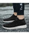 Black flyknit textured slip on sock like fit shoe sneaker 11