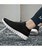 Black flyknit textured slip on sock like fit shoe sneaker 13