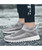 Grey flyknit textured slip on sock like fit shoe sneaker 07