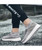 Grey flyknit textured slip on sock like fit shoe sneaker 09