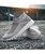 Grey flyknit textured slip on sock like fit shoe sneaker 14