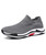 Grey flyknit plain sock like fit slip on shoe sneaker 01