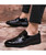 Black splice metal buckle slip on dress shoe 03