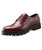 Red crocodile skin pattern derby dress shoe 01