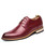 Red retro toned leather derby dress shoe 01