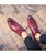 Red retro toned leather derby dress shoe 07