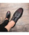 Red texture pattern leather derby dress shoe 06