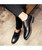 Black brogue leather derby dress shoe 05