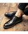 Black brogue leather derby dress shoe 13