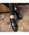 Black brogue leather derby dress shoe 17