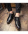 Black brogue leather derby dress shoe 18