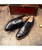 Black brogue leather derby dress shoe 19