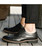 Black retro brogue leather derby dress shoe 02