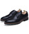 Black retro brogue leather derby dress shoe 10