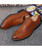 Brown retro brogue leather derby dress shoe 11