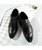 Black leather brogue derby dress shoe point toe 14