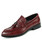 Red croco skin pattern tassel slip on dress shoe 01