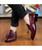 Red croco skin pattern tassel slip on dress shoe 08