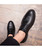 Black retro brogue leather derby dress shoe 08