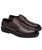 Brown retro brogue leather derby dress shoe 12