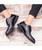 Black brogue patent leather derby dress shoe 05