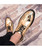 Golden brogue patent leather derby dress shoe 03