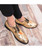Golden brogue patent leather derby dress shoe 04