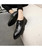 Black brogue patent leather derby dress shoe 02