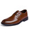 Brown urban leather derby dress shoe retro tone 01