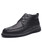 Black classic retro leather derby dress shoe 01