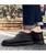 Black classic retro leather derby dress shoe 07