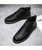 Black classic retro leather derby dress shoe 16