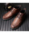 Brown classic retro leather derby dress shoe 13