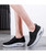 Black flyknit stripe slip on rocker bottom shoe sneaker 05