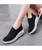 Black flyknit stripe slip on rocker bottom shoe sneaker 07