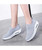 Grey flyknit stripe slip on rocker bottom shoe sneaker 03