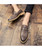 Grey retro toned leather slip on dress shoe 02