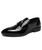 Black brogue tassel leather slip on dress shoe 01 Black brogue tassel leather slip on dress shoe 01