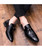 Black brogue tassel leather slip on dress shoe 05 Black brogue tassel leather slip on dress shoe 05