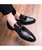 Black brogue tassel leather slip on dress shoe 08 Black brogue tassel leather slip on dress shoe 08