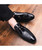 Black brogue tassel leather slip on dress shoe 09 Black brogue tassel leather slip on dress shoe 09