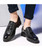 Black brogue leather slip on dress shoe with tassel 11