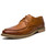 Brown derby leather dress shoe retro tone 01