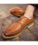 Brown derby leather dress shoe retro tone 07