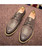 Grey derby leather dress shoe retro tone 14