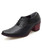 Black leather oxford dress shoe croco skin pattern 01