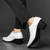 Men's white leather oxford dress shoes croco skin pattern 03