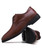 Brown leather derby dress shoe in plain 18