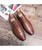 Brown brogue leather oxford dress shoe 13